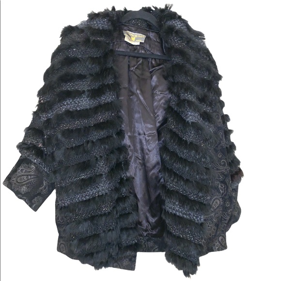 marilyn blumer Jackets & Blazers - Vintage Marilyn Blumer Rabbit Fur & Leather Coat